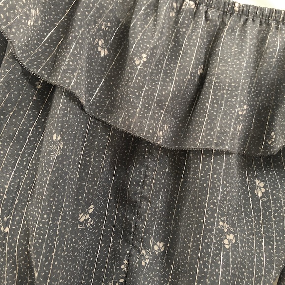 Abercrombie Dusty Blue Long Sleeve Off the Shoulder Bodysuit size S - Picture 8 of 9